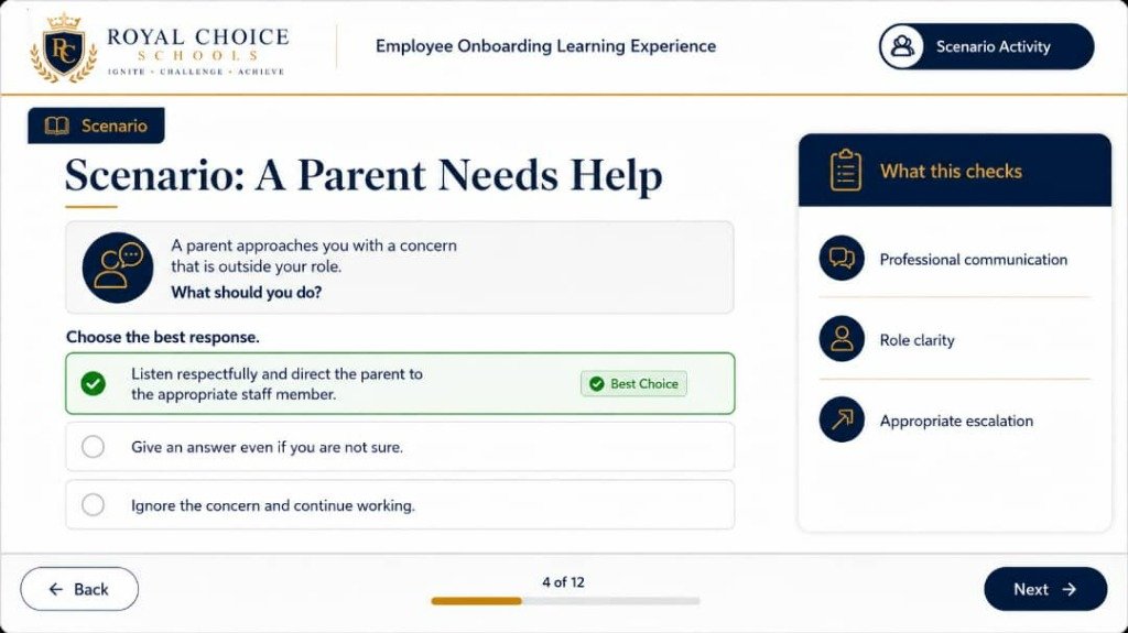 Interactive Scenario Activity - A Parent Needs Help